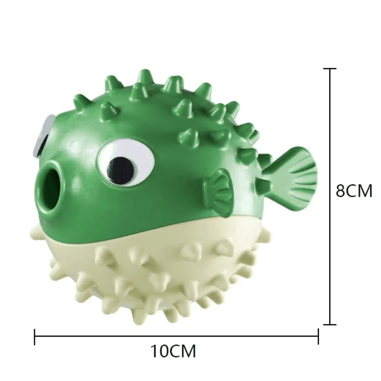 Wobble Fish Treat Toy – Squeaky Dental Chew & Dispenser